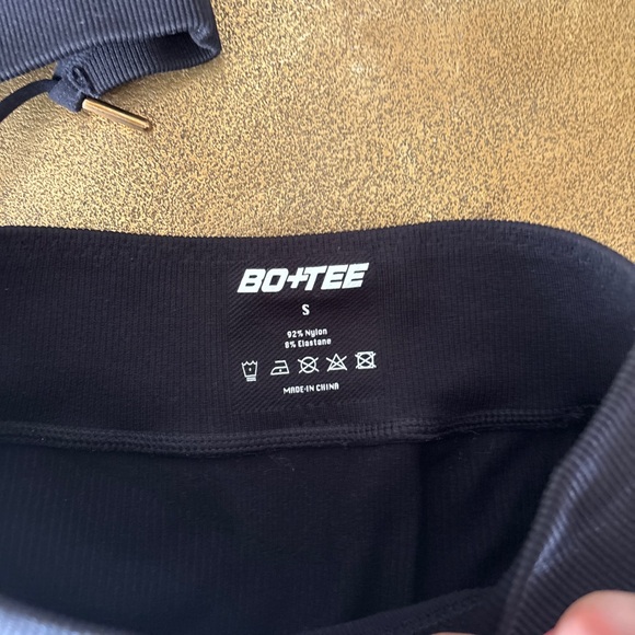 Bo+Tee Black Ribbed Workout Set - Picture 2 of 3